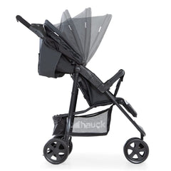 Hauck Citi Neo II (Caviar/Stone) - side view, showing the stroller`s adjustable hood