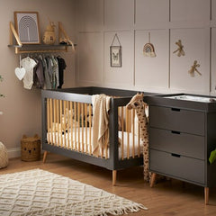 Obaby MAYA 2 Piece Room Set (Slate with Natural) - lifestyle image