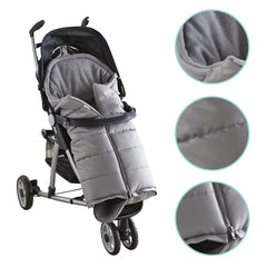 Clair de Lune Cocoon Footmuff (Grey) - showing some of the footmuff`s features