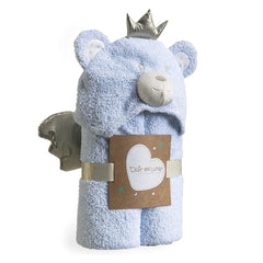 Clair de Lune Little Bear Hooded Baby Blanket (Blue) - showing the blanket in its packaging