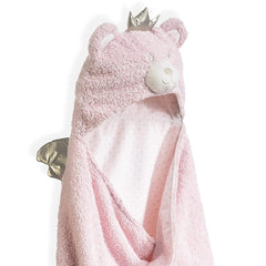Clair de Lune Little Bear Hooded Baby Blanket (Pink) - showing the star interior