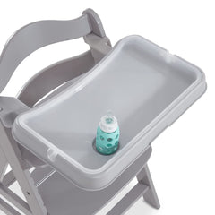 Hauck Alpha Tray - 3-in-1 Table Set (Grey) - showing the removable transparent tray and the drink holder