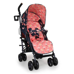 Cosatto Supa 3 Stroller (Pretty Flamingo) - showing the stroller with the summer liner section of the footmuff