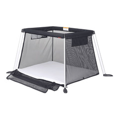 phil&teds Traveller v5 (Black) - shown here as the playpen with its front panel lowered