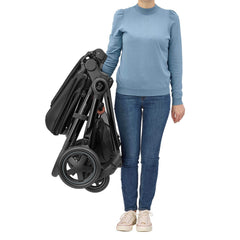 Maxi-Cosi Adorra2 Luxe Travel System Bundle (Twillic Black) - showing the pushchair being carried