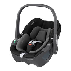 Maxi-Cosi Adorra2 Luxe Travel System Bundle (Twillic Black) - showing the Pebble 360 infant carrier 