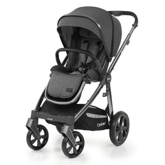 BabyStyle Oyster 3 Gunmetal ESSENTIAL Bundle (Fossil) - showing the pushchair in forward-facing mode