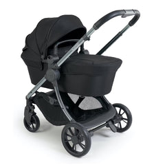 iCandy Lime Lifestyle Summer Bundle (Black) - showing the carrycot and chassis together as the pram