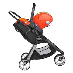Baby Jogger CYBEX Adaptors for City Mini® 2, City Mini® GT2 and City Elite® 2 - showing a Cybex car seat fitted onto a Baby Jogger frame (car seat not included, available separately)