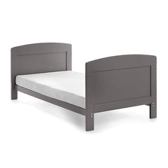 Obaby Grace Cot Bed (Taupe Grey) with Foam Mattress - showing the junior bed with the mattress