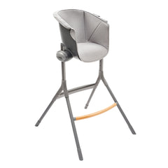 BEABA Seat Cushion for Up and Down Evolutive Highchair - Junior (Grey) - showing the cushion fitted to the highchair