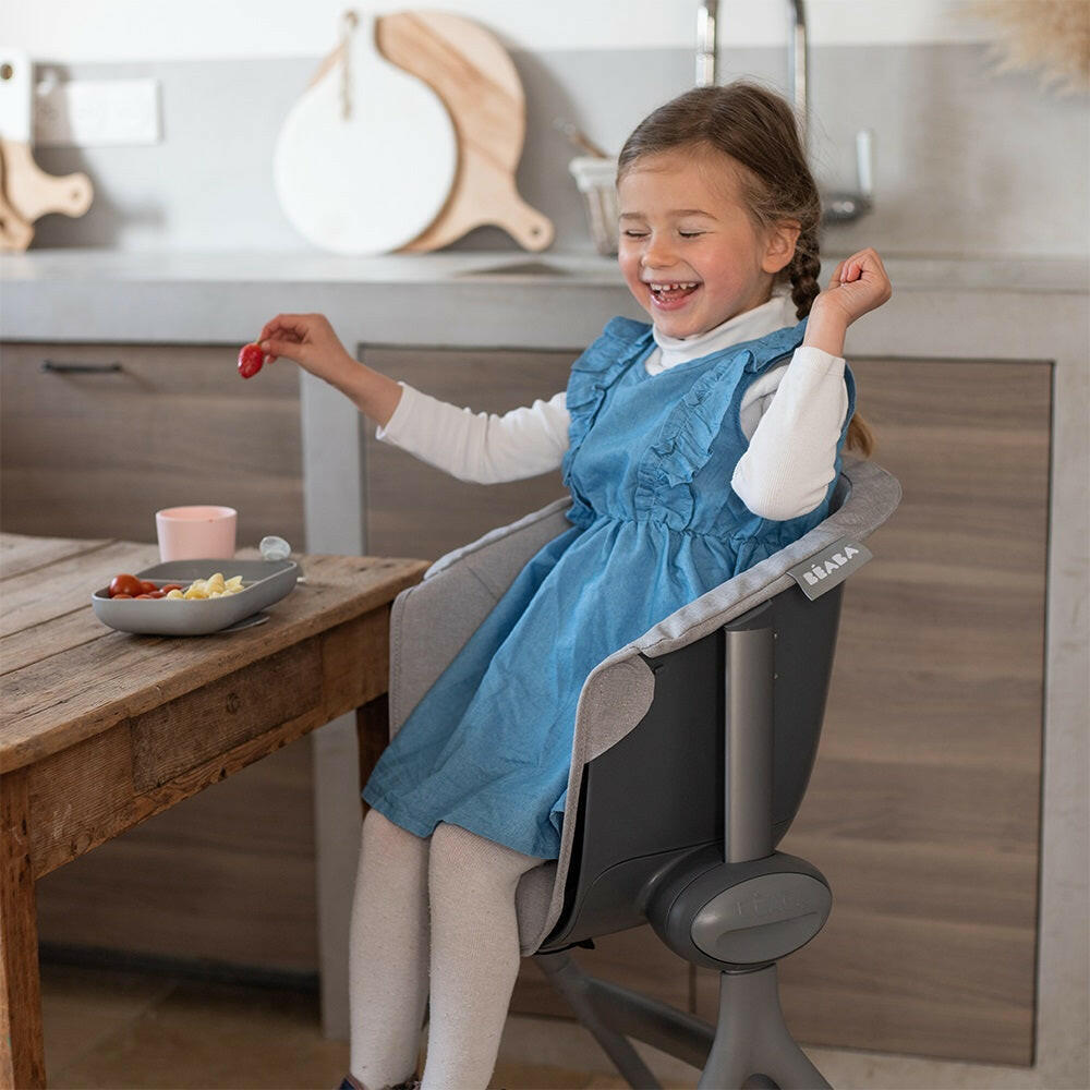 BEABA Seat Cushion for Up and Down Evolutive Highchair - Junior (Grey) - lifestyle image