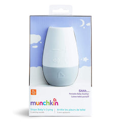 Munchkin Shhh... Portable Sound Machine (White & Blue) - shown here in its packaging