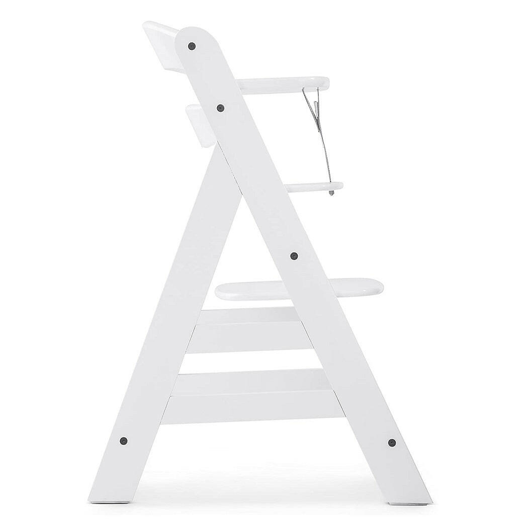 Hauck Alpha+B Wooden Highchair (White) - side view