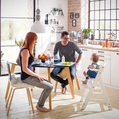 Hauck Alpha+B Wooden Highchair (White) - lifestyle image
