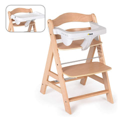 Hauck Alpha Tray - 3in1 Table Set (White) - showing the tray`s anti-slide protection