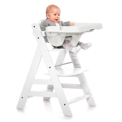 Hauck Alpha Tray - 3in1 Table Set (White)  - lifestyle image (Hauck`s Alpha+ Highchair not included, available separately)