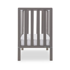 Obaby Bantam Space Saver Cot (Taupe Grey) - end view