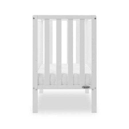 Obaby Bantam Space Saver Cot (White) - end view