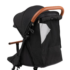 Bizzi Growin BuggiLite Compact Stroller (Onyx Black) - showing the ventilation panel in the back of the seat
