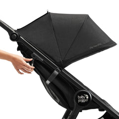 Baby Jogger City Mini® GT2 Single Stroller (Opulent Black) - showing the stroller`s hand-operated parking brake