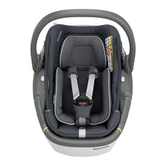 Maxi-Cosi Coral 360 (Essential Graphite) - front view, shown here with the newborn inlay