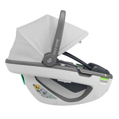 Maxi-Cosi Coral 360 (Essential Graphite) - side view, shown here with its canopy raised
