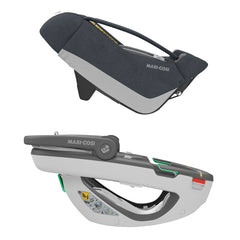 Maxi-Cosi Coral 360 (Essential Graphite) - side view, showing the soft carrier and the safety shell separated