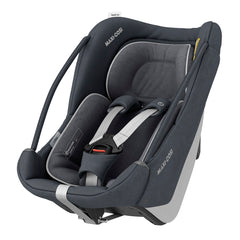 Maxi-Cosi Coral 360 (Essential Graphite) - quarter view, showing the soft carrier