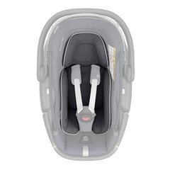 Maxi-Cosi Coral 360 (Essential Graphite) - front view, showing the newborn hugg inlay
