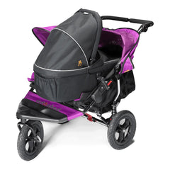 Out n About Nipper Double Carrycot Adapter 1 - showing a double carrycot fitted to a Double Nipper Pushchair (pushchair and double carrycot not included, available separately)