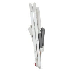 MyChild Hideaway Highchair (Charcoal) - side view, showing the Hideaway folded for storage