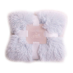 Bizzi Growin Koochicoo Soft & Fluffy Baby Blanket (Powder Blue) - showing the blanket within its presentation ribbon