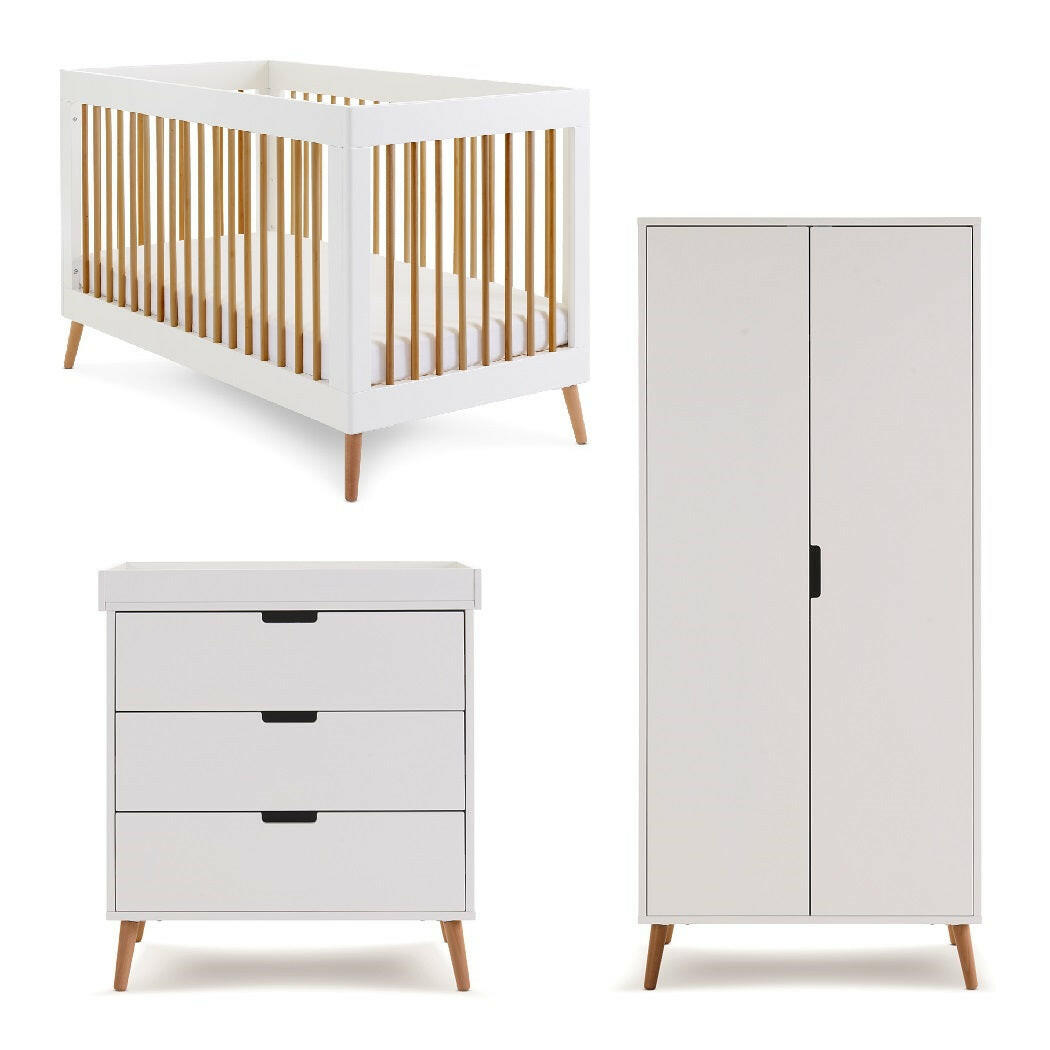 Obaby MAYA 3 Piece Room Set White with Natural
