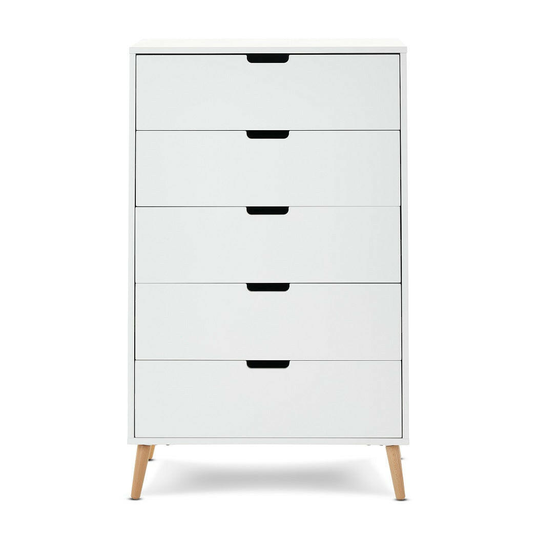 Obaby Maya Tall Boy (White with Natural) - front view