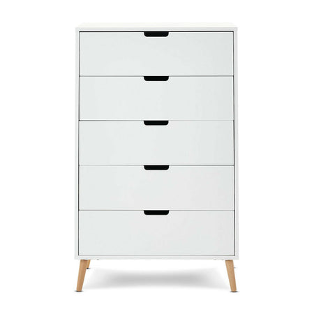 Obaby Maya Tall Boy (White with Natural) - front view