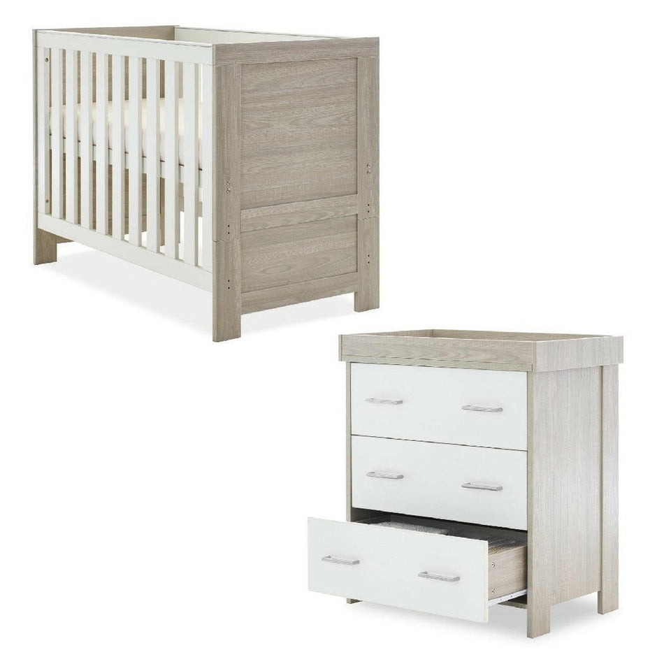 Obaby Nika 2 Piece Room Set - Grey Wash & White