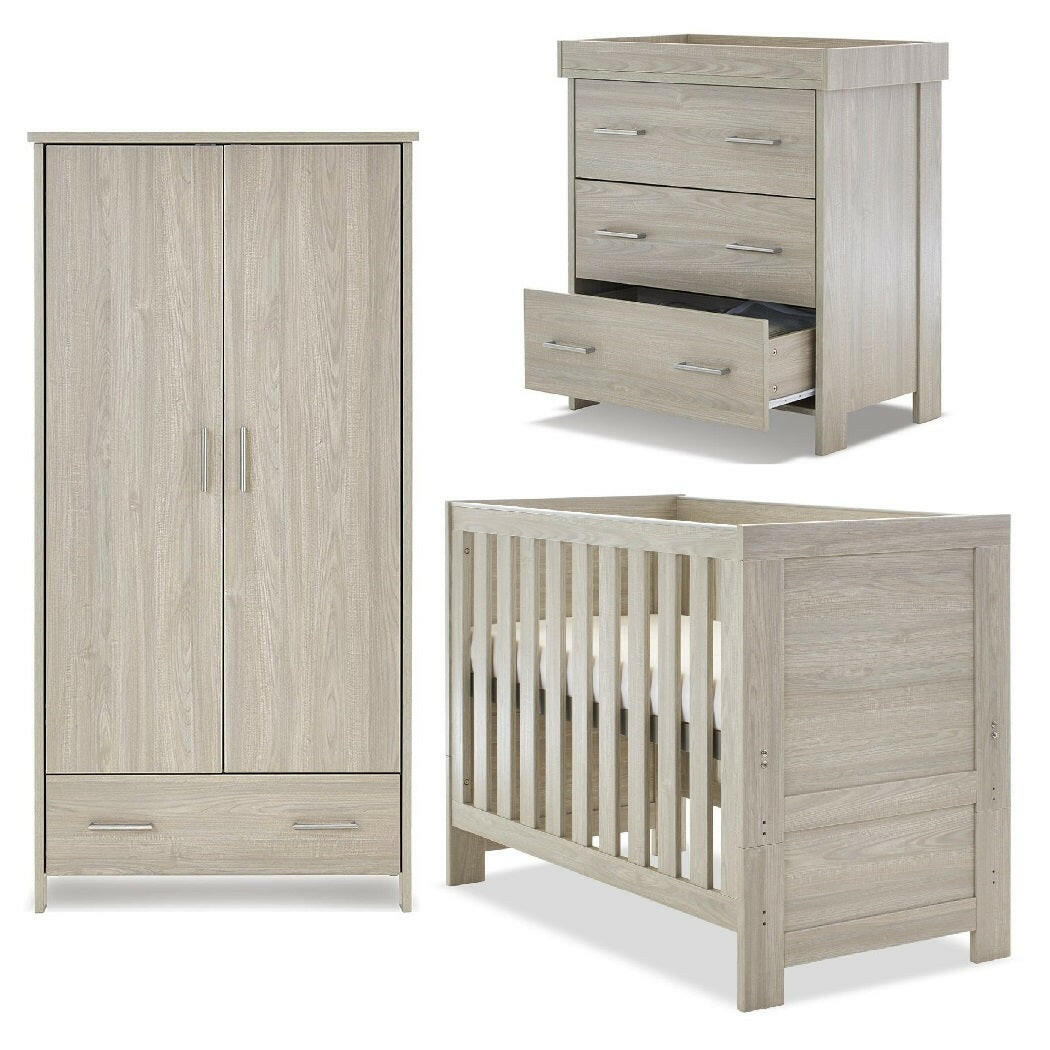 Obaby Nika 3 Piece Room Set Grey Wash