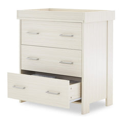 Obaby Nika 3 Piece Room Set (Oatmeal) - showing the chest of drawers with the changing top attached