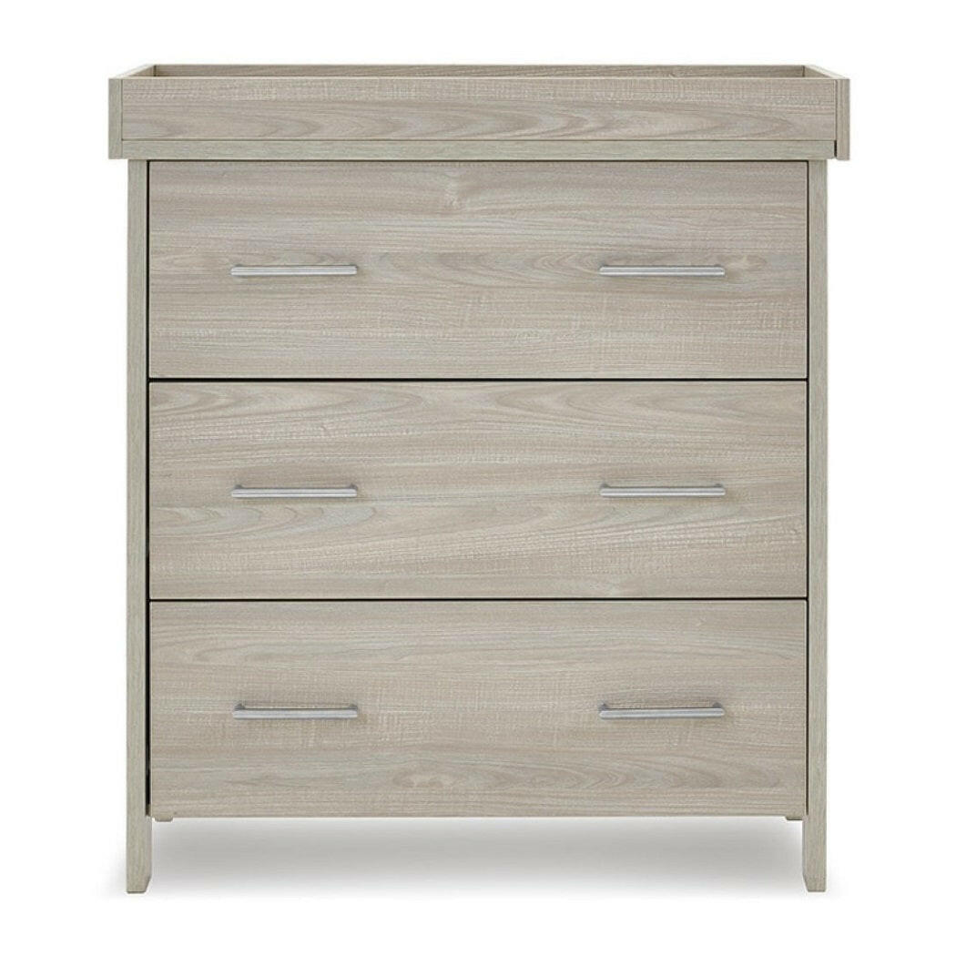 Obaby Nika Changing Unit (Grey Wash) - showing the unit with its changing section attached