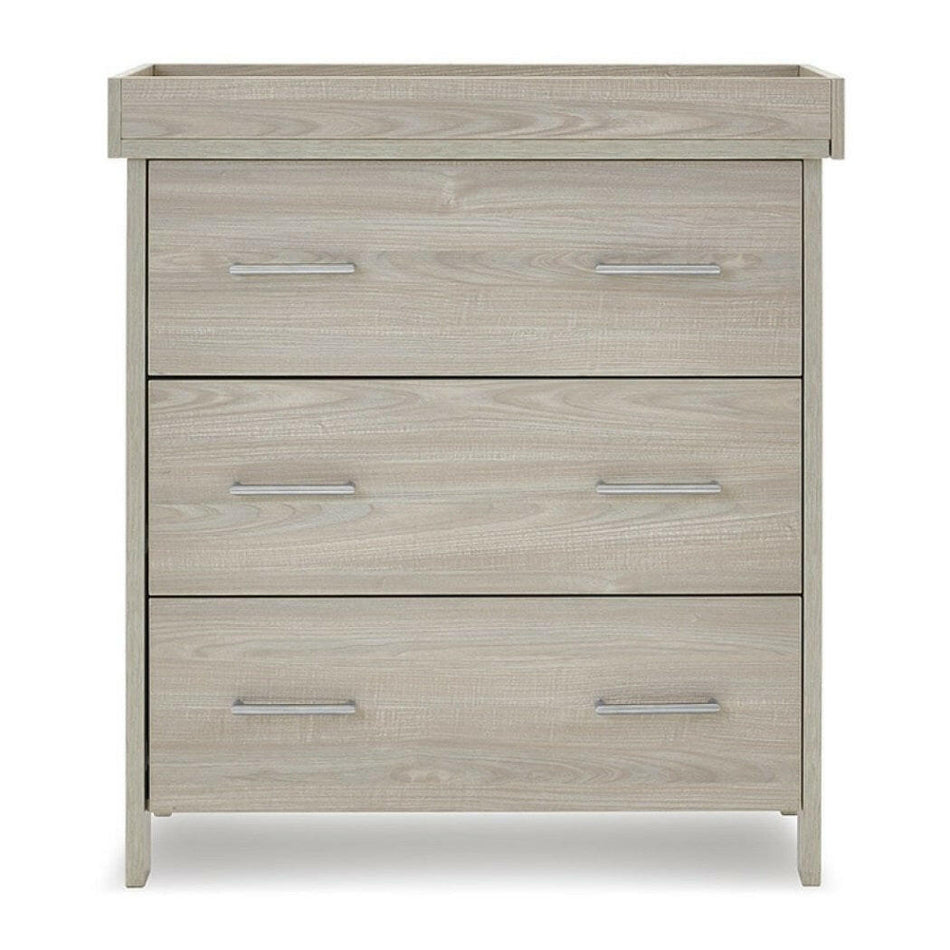 Obaby Nika Changing Unit (Grey Wash) - showing the unit with its changing section attached