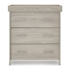 Obaby Nika Mini 2 Piece Room Set (Grey Wash) - front view, showing the changing unit with its removable top