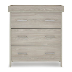 Obaby Nika Mini 2 Piece Room Set (Grey Wash) - front view, showing the changing unit with its removable top