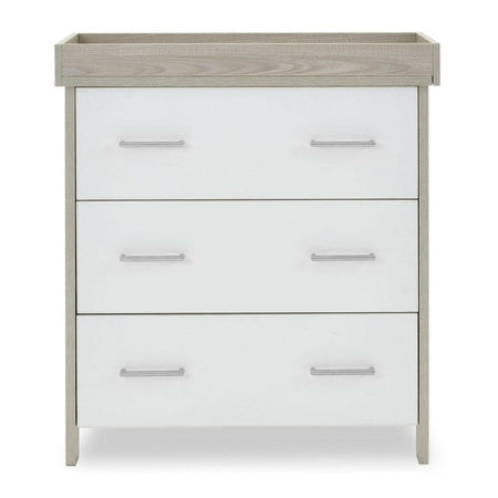 Obaby Nika Changing Unit - Grey Wash & White - with changing section attached