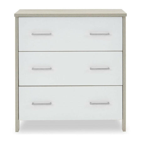 Obaby Nika Changing Unit - Grey Wash & White - shown as a chest of drawers