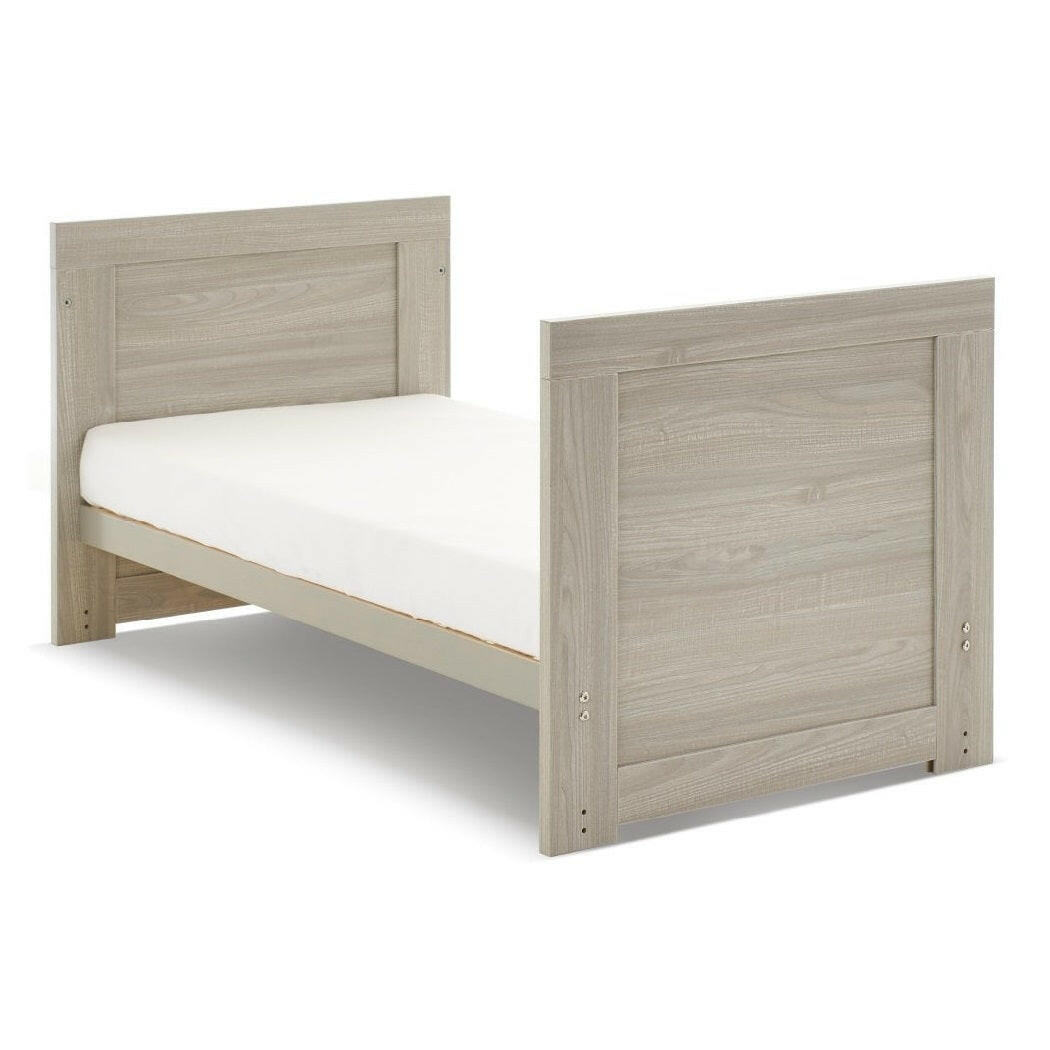 Obaby Nika Cot Bed - Grey Wash - shown converted into the junior bed