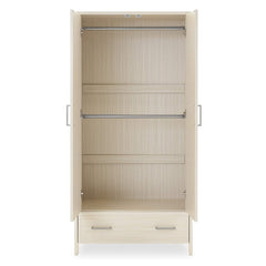 Obaby Nika 3 Piece Room Set (Oatmeal) - showing the wardrobe`s internal space and its hanging rails