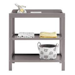 Obaby Open Changing Unit (Taupe Grey) - shown with accessories which are not included