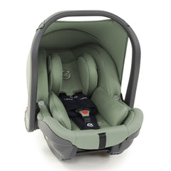 BabyStyle Oyster 3 Gunmetal ESSENTIAL Bundle - 5 Piece (Spearmint) - showing the included matching Oyster Capsule Infant Car Seat