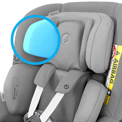 Maxi-Cosi Pearl 360 (Authentic Grey) - showing the protective memory foam inside the headrest